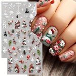 Christmas Nail Art Stickers – Snowflakes & Snowmen