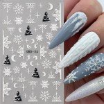 Christmas Nail Art Stickers – Snowflakes & Snowmen