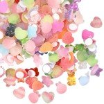 100 Pcs Clear Resin 3D Cup Stickers