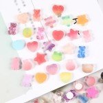 100 Pcs Clear Resin 3D Cup Stickers