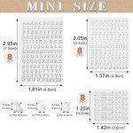 24 Pack Silver Resin Alphabet & Number Stickers