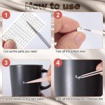 24 Pack Silver Resin Alphabet & Number Stickers