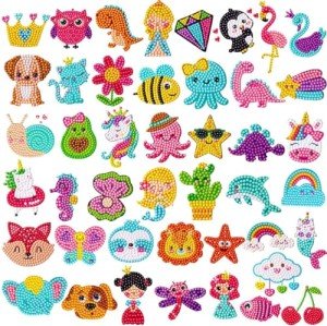 EAPHANT Kids Diamond Art Stickers - 44 Designs