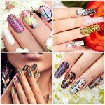300 Sheets Floral Nail Art Foil Set