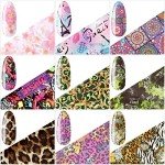 300 Sheets Floral Nail Art Foil Set