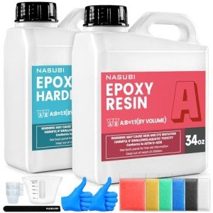 NASUBI 68OZ Crystal Clear Epoxy Resin Kit