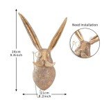 Resin Rabbit Wall Mount Decor for Any Room