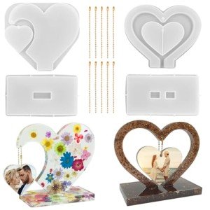 Heart Shape Resin Photo Frame Molds - 2 Set