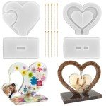Heart Shape Resin Photo Frame Molds - 2 Set