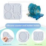 Silicone Resin Coaster Molds with Holder