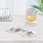 Silicone Resin Coaster Molds with Holder