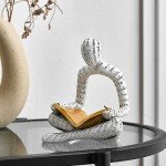 Modern White Thinker Resin Statue for Home Decor