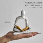 Modern White Thinker Resin Statue for Home Decor