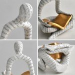 Modern White Thinker Resin Statue for Home Decor