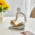 Modern White Thinker Resin Statue for Home Decor