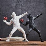 Black Flower Thrower Resin Art Statue Decor