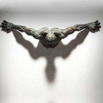 Bronze Abstract Climbing Man Wall Art Sculpture