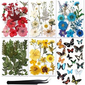 Dried Flower & Butterfly Sticker Set for Resin