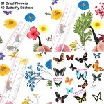 Dried Flower & Butterfly Sticker Set for Resin