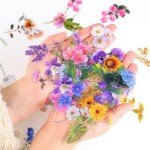 320 PCS Self-Adhesive Transparent Flower Stickers
