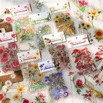 Botanical Stickers Set - 320 Pressed Flower Decals