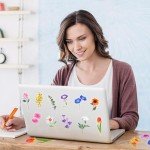 320 PCS Self-Adhesive Transparent Flower Stickers