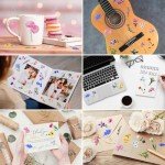 320 PCS Self-Adhesive Transparent Flower Stickers