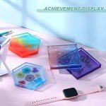 8-Piece Resin Coaster Molds Set - Square & Hexagon