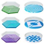 6PCS Silicone Resin Coaster Molds Set
