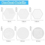 6PCS Silicone Resin Coaster Molds Set