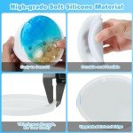 6PCS Silicone Resin Coaster Molds Set