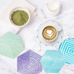 6PCS Silicone Resin Coaster Molds Set