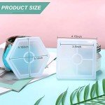 8-Piece Resin Coaster Molds Set - Square & Hexagon