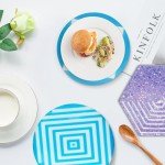 6PCS Silicone Resin Coaster Molds Set