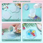 8-Piece Resin Coaster Molds Set - Square & Hexagon
