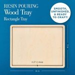 Rectangle Wood Tray for Resin Art Projects