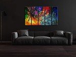 Colorful Abstract Heart Canvas Wall Art Set