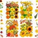88Pcs Yellow Dried Flowers for Resin Art