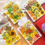 88Pcs Yellow Dried Flowers for Resin Art