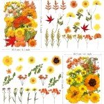 88Pcs Yellow Dried Flowers for Resin Art