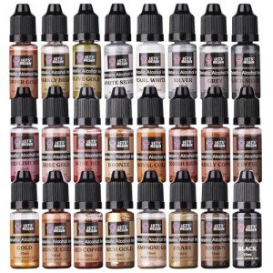Metallic Alcohol Ink Set - 24 Vibrant Colors