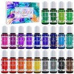 Vibrant Alcohol Ink Set - 22 Bold Colors