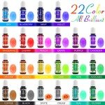 Vibrant Alcohol Ink Set - 22 Bold Colors