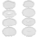 8Pcs Irregular Geode Coaster Resin Molds Set
