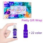 Vibrant Alcohol Ink Set - 22 Bold Colors