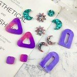 Geometric Moon Resin Earrings Silicone Mold Set
