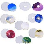 8Pcs Irregular Geode Coaster Resin Molds Set