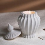 Vintage Jar Resin Mold with Lid for Crafts