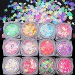 12 Colors Iridescent Glitter Sequins for Resin Art