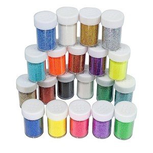 20-Color Holographic Fine Glitter Set for Art